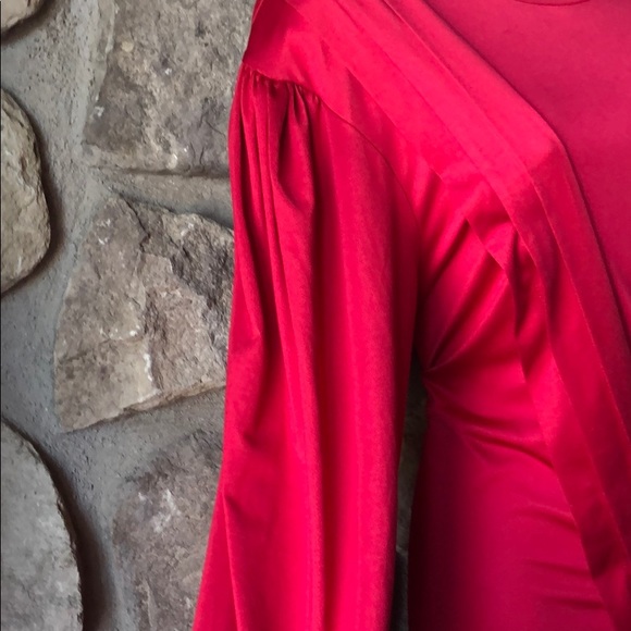 Zara Trafaluc designer red satin spandex dress - Picture 5 of 6